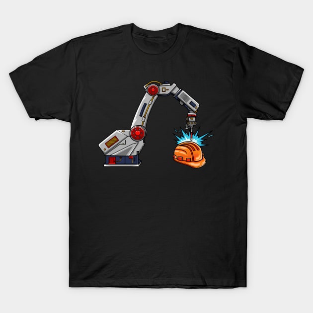 Robot Arm #2 Made By Engineer T-Shirt by Merch By Engineer